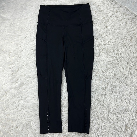 Lululemon Fast & Free Crop (19") Black - Picture 1 of 8